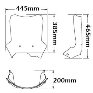 Parabrisas tipo adventure original BMW F700GS 2012-2018 Â· 3